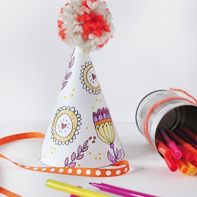 Color Your Own Party Hat