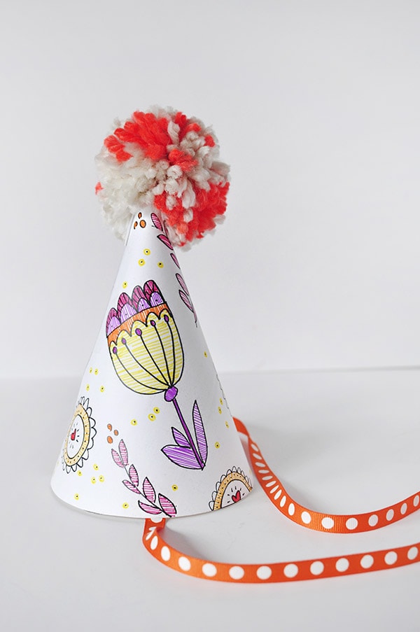 Fun Color Your Own Party Hat