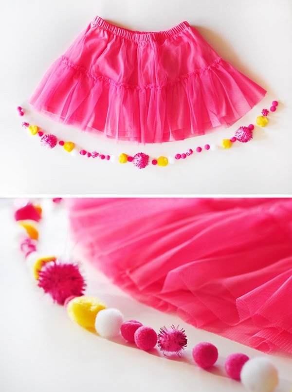 Pom Pom Party Skirt steps