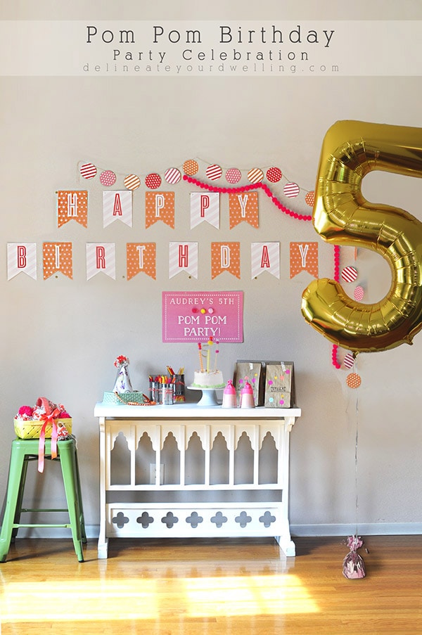 Creative Pom Pom Birthday Party - The perfect party for your little girl, Delineate Your Dwelling