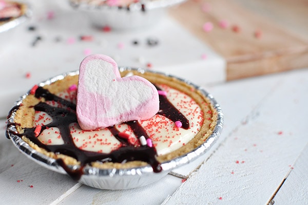 Heart shaped marshmallow mousse dessert