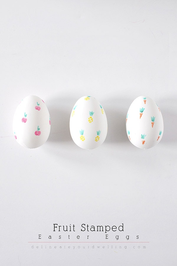 Simple and fun Fruit Stamped Easter Eggs, Delineate Your Dwelling