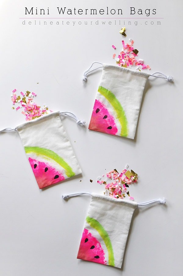 How to DIY these adorable Mini Watermelon Bags, Delineate Your Dwelling