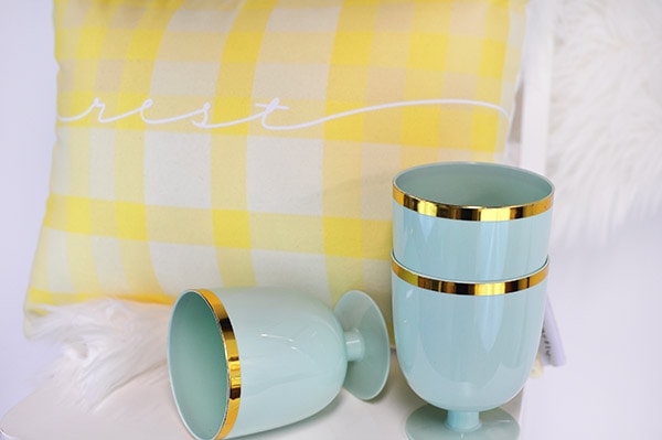 Spring Yellow Plaid Pillow