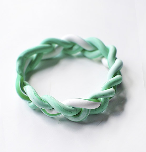 DIY Braided Clay Bracelet