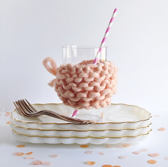 1 Knit Glassware Mug Covers