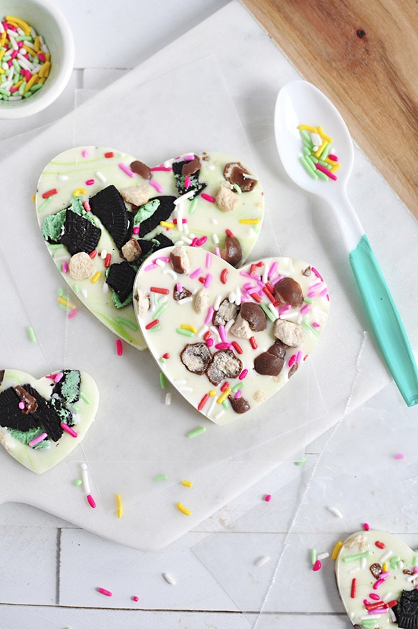 Chocolate Heart Bark recipes