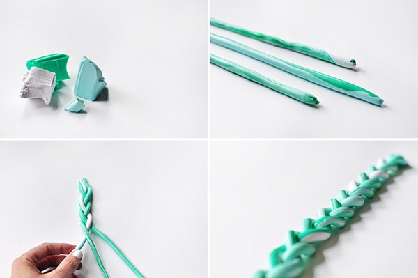 DIY Clay Braided Bracelet steps