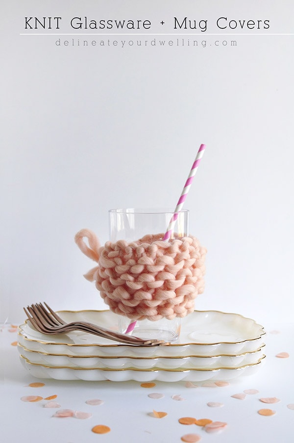 How to create gorgeous Knit Glassware + Mug Covers, Delineate Your Dwelling