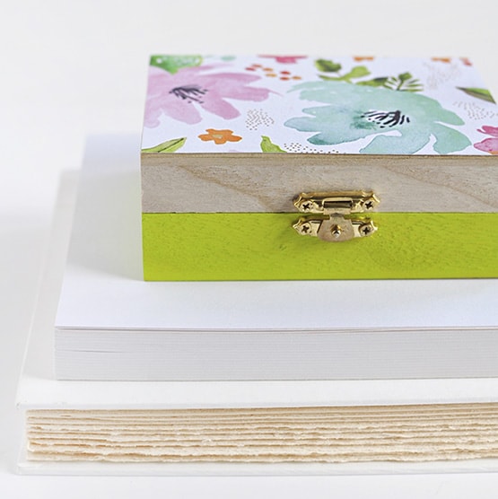 DIY Floral Painted Wooden Box