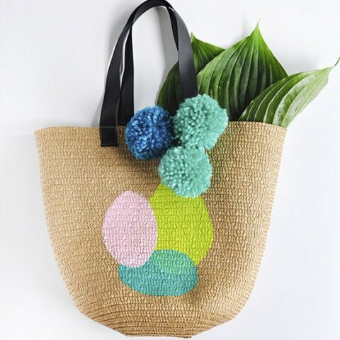 1 Painted Circle Summer Tote