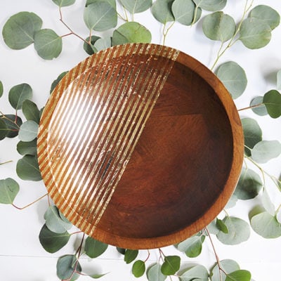 1 Striped Gold Foil Bowl