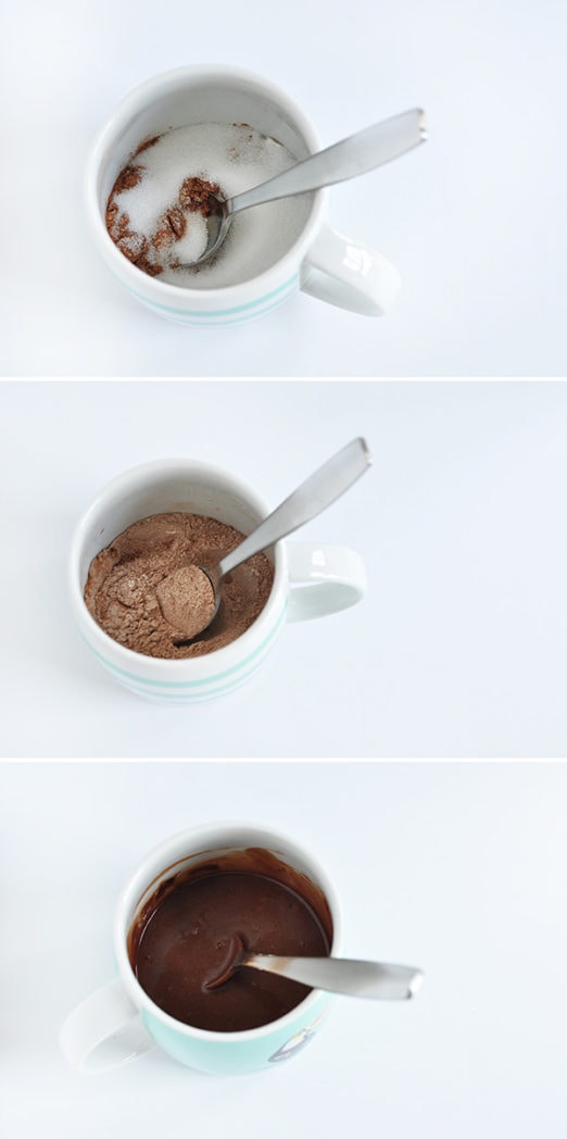 Chocolate Cake Mug steps