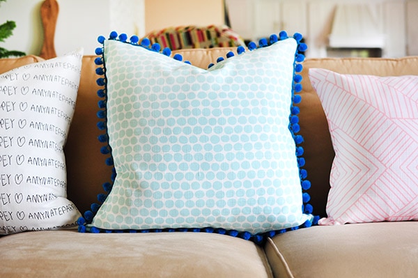 DIY Custom Fabric Pillow couch