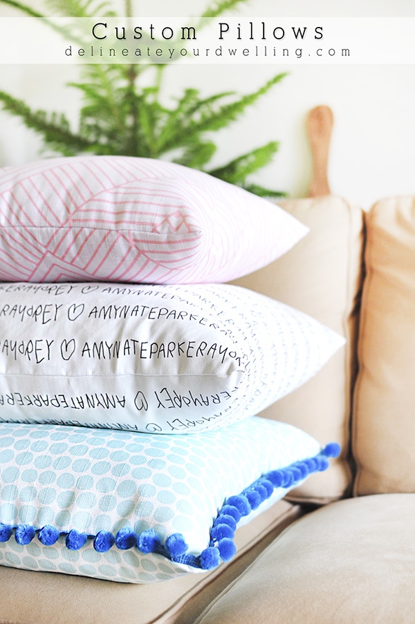 DIY Custom Fabric Pillows, Delineate Your Dwelling