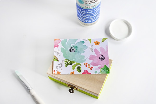 DIY Floral Painted Box Steps 2