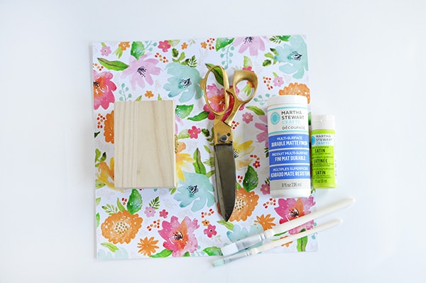 DIY Floral Painted Box Supplies