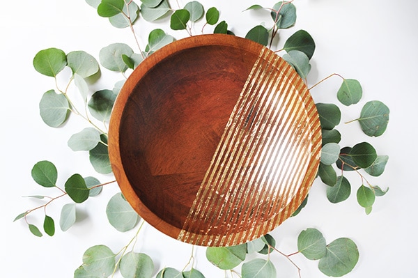 Gold Striped Bowl