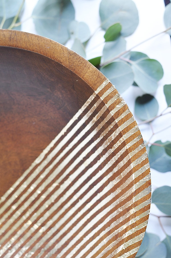 Gold Striped Foil Bowl