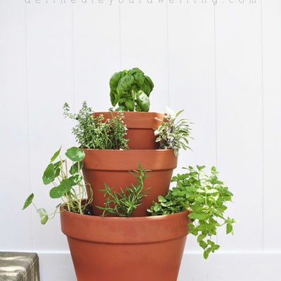 DIY Stacked Herb Garden