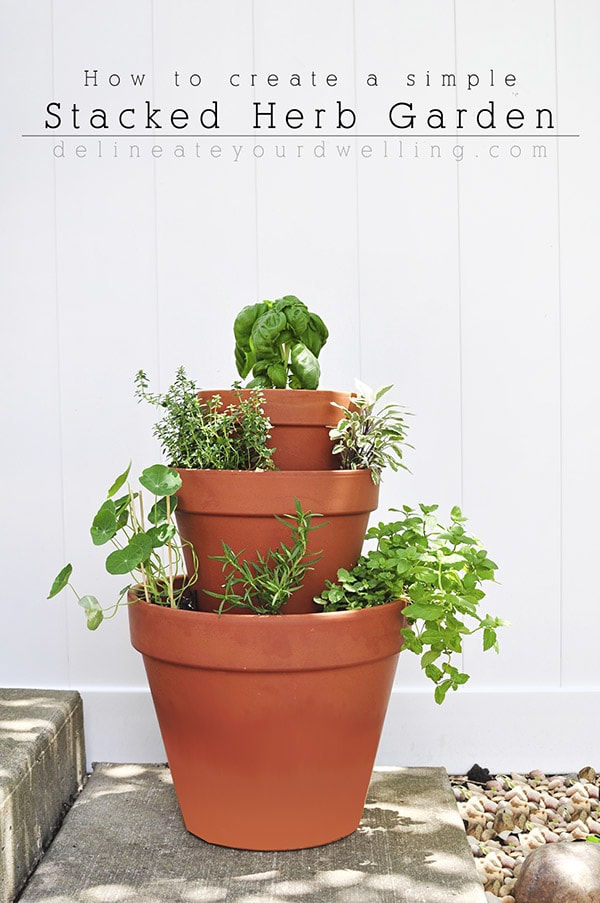 DIY Stacked Herb Garden