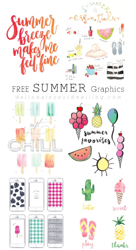 Free Summer Graphic Prints