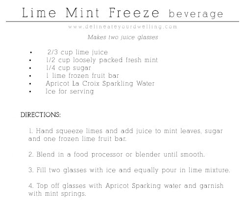 Lime Mint Freeze Drink recipe