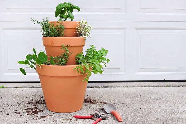 Stacked Herb Garden DIY