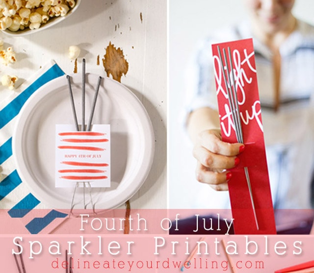 1Fourth of July Sparkler Printable