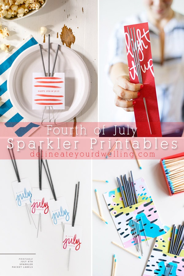 Fourth of July Sparkler Printable, Delineate Your Dwelling