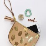 Gold Leaf Brushstroke Clutch