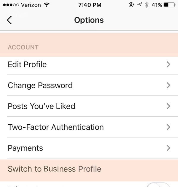 Instagram Business Profile Setup