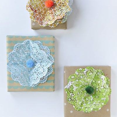 DIY Paper Punch Wrapped Gifts