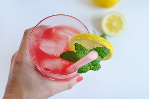 Refreshing Watermelon Lemonade glass