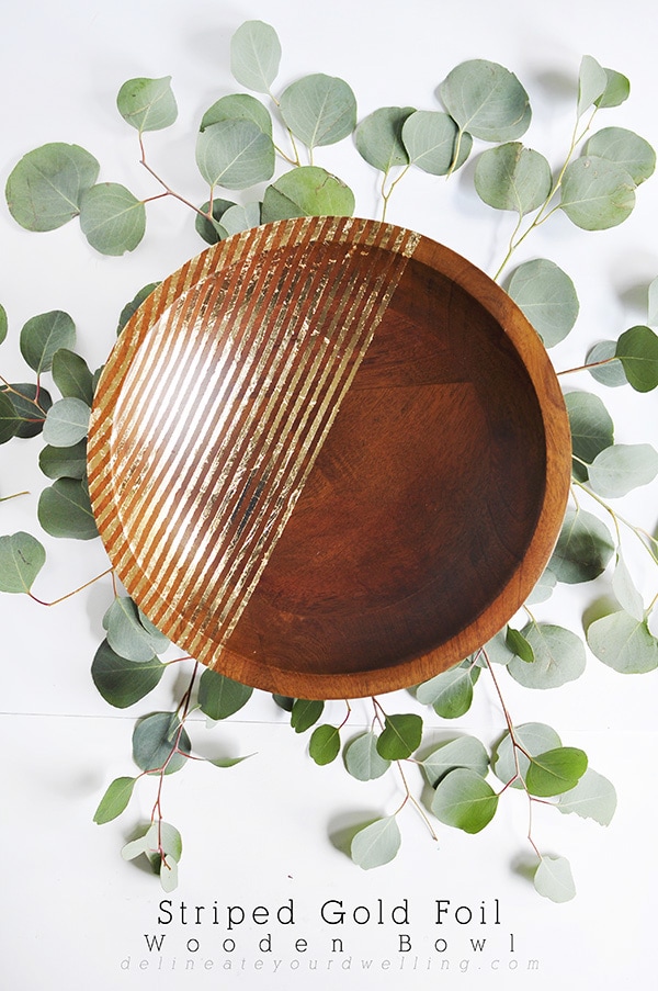 Striped-Gold-Foil-Bowl, Delineate Your Dwelling