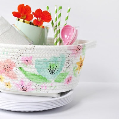 1 DIY Watercolor Basket