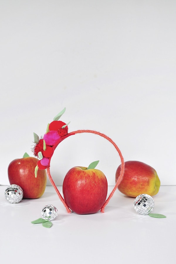 Apple Pom Pom Headband Delineate Your Dwelling