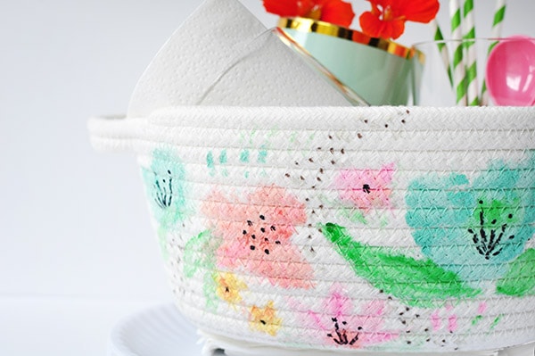 Watercolor Basket DIY detail, Delineate Your Dwelling