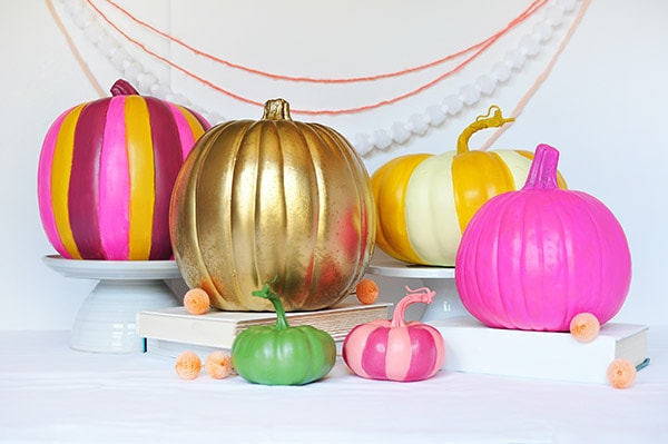 Bright colorful pumpkins