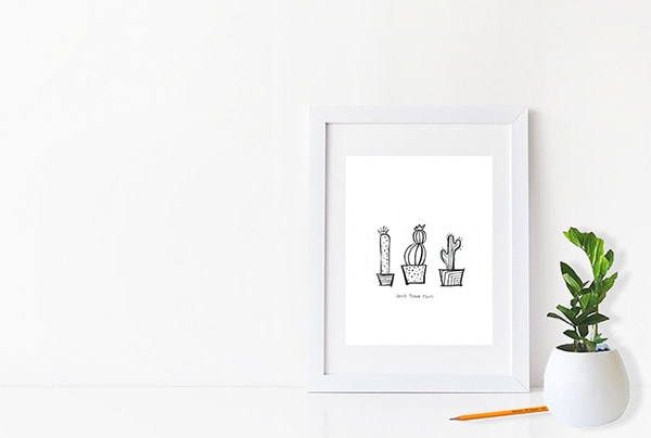 FREE PRINTABLE Cactus Print, Can't Touch This print! Delineate Your Dwelling