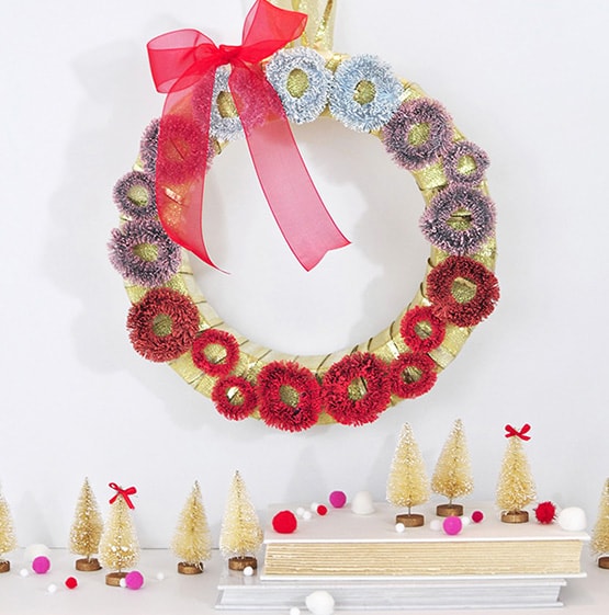 Fun and Festive Ombre Christmas Wreath