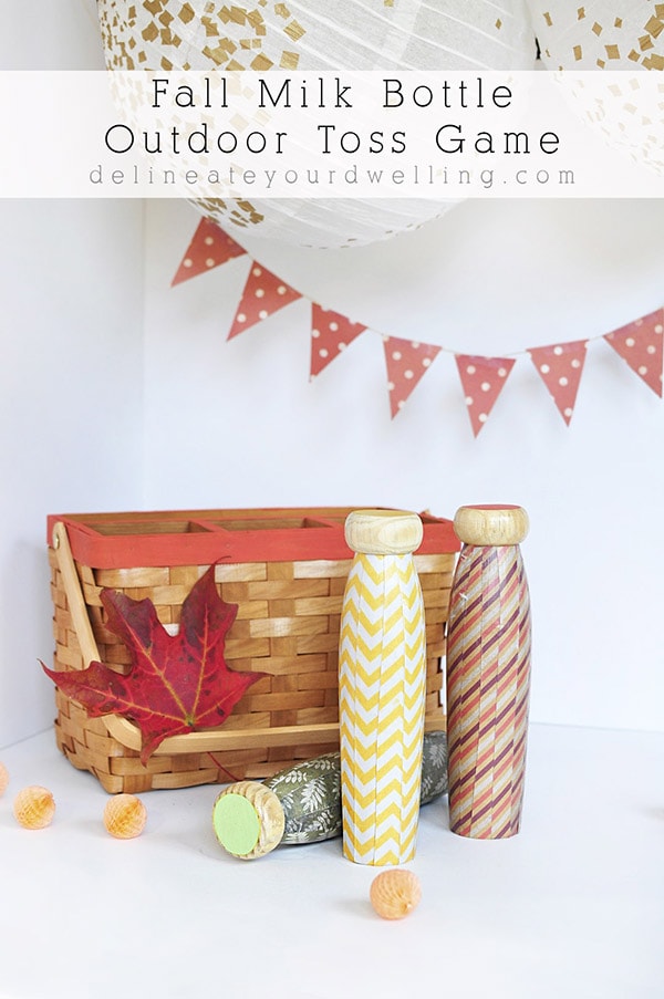 Learn how to create and customize your very own Fall Milk Bottle Toss Game!  This is such an old classic game and I love that you can craft and really make it your own. Delineate Your Dwelling