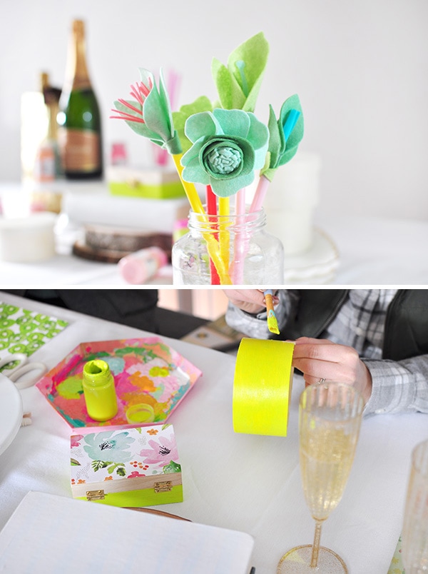 How to host a Craft Party with friends and drinks, Delineate Your Dwelling