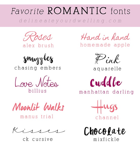 1 Top Romantic Fonts