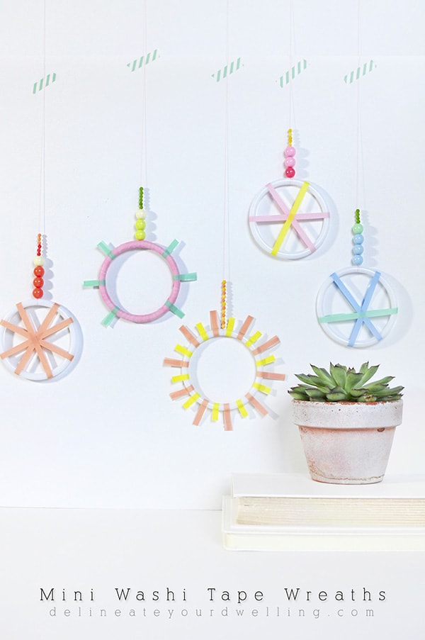 DIY Mini Washi Tape Wreaths, Delineate Your Dwelling