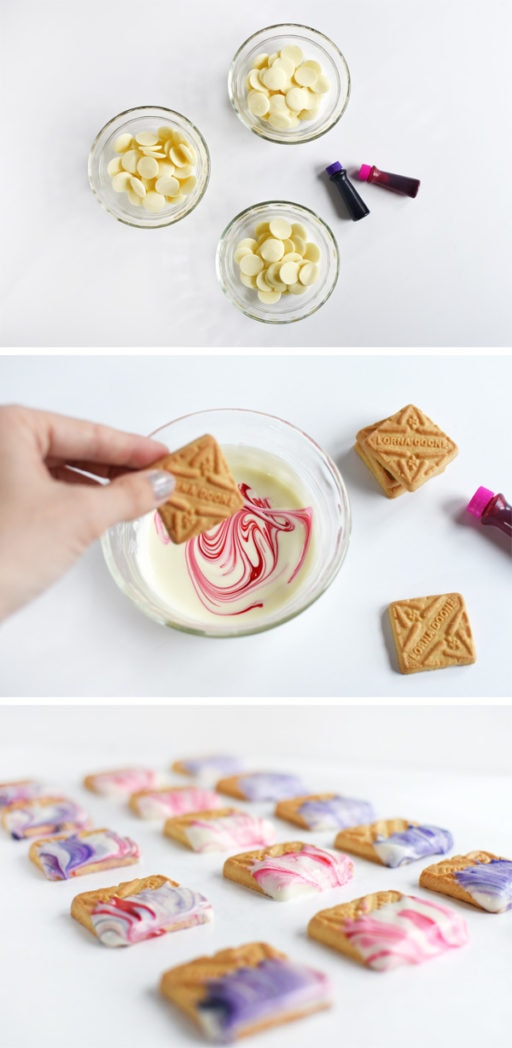 Marbled Valentine Cookies steps