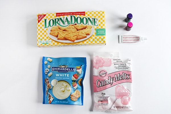 Marbled Valentine Cookies supplies