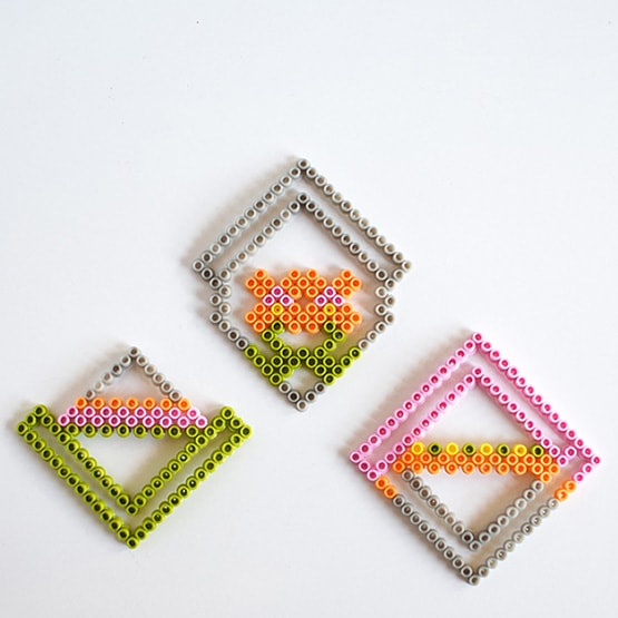 1 Colorful Perler Bead Coasters