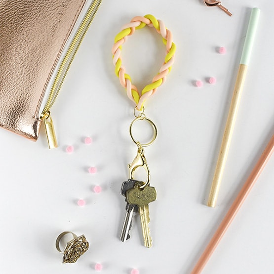 1 DIY Clay Braided Keychain