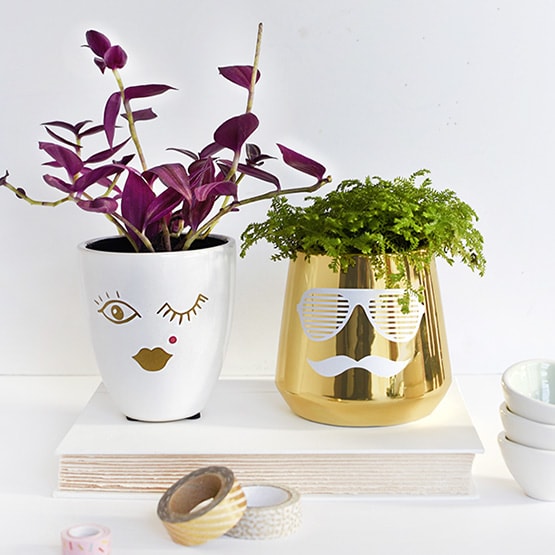 His + Her DIY Face Planters